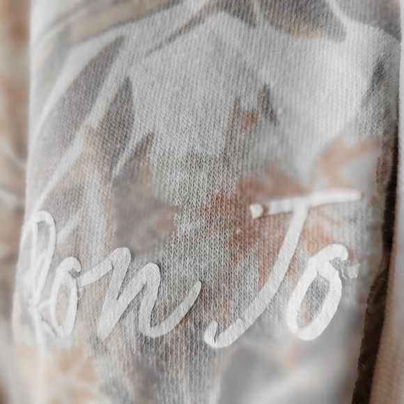 Ron Jon Cozy Floral Cut Off Hoodie Women Size Small - Picture 4 of 9